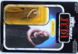 STAR WARS: An original vintage Star Wars carded Palitoy action figure ' Bib Fortuna '.
