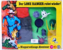MARX LONE RANGER: A rare ex-shop stock German released Marx ' The Lone Ranger ' accessory set '