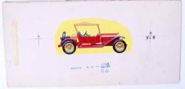RARE MATCHBOX ARTWORK: An original piece of artwork made for the Matchbox Models Of Yesteryear