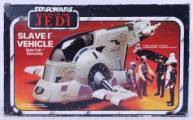 STAR WARS: An original vintage Star Wars ' Slave 1 ' action figure vehicle playset,