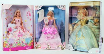 BARBIE: A collection of three special edition Barbie dolls, by Mattel, to include; Princess Dream,