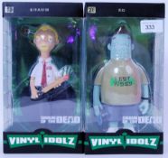 SHAUN OF THE DEAD: 2x original Vinyl Idolz ' Shaun Of The Dead ' figures - Shaun and Zombie Ed.