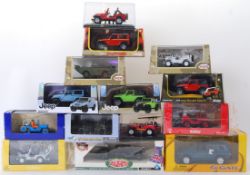 JEEP DIECAST: A good collection of 14x assorted Jeep related precision diecast models.