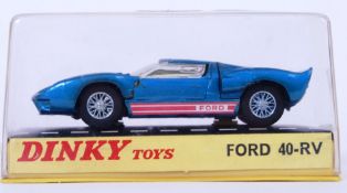 DINKY: An original vintage Dinky Toys diecast model 132 Ford 40 RV racing car.