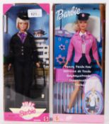 BARBIE: Two 1990's Special Edition Barbies by Mattel ' Travel Train Fun ' and ' Pilot Barbie .
