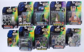 STAR WARS: A collection of 10x Star Wars Power Of The Force carded action figures by Kenner.