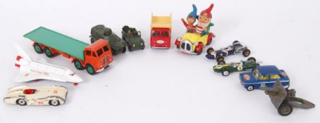 CORGI & DINKY: A collection of 11x vintage loose Corgi and Dinky diecast models,
