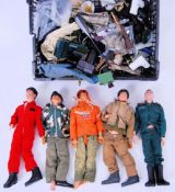 ACTION MAN: A collection of 5x vintage Palitoy Action Man figures,