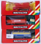 BRITAINS: A collection of 3x Britains Farm Implements diecast models - 9537 Spreader,
