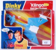 DINKY STAR TREK: An original vintage Dinky diecast model 357 Klingon Battle Cruiser from Star Trek.