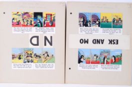 TV COMIC ORIGINAL ARTWORK: Two rare original c1951 Hulton Press ' Esk And Mo ' Penguins artwork
