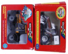BRITAINS: 2x original vintage Britains Farm Tractors - 9440 JCB Fastrac and 9445 Fiatagri.