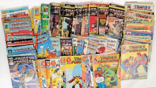 TRANSFORMERS: A large collection of vintage 1980's Transformers comics. Likely 100+ issues.