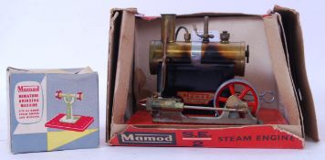 MAMOD LIVE STEAM: A vintage Mamod Live Steam plant SE2, along with a Mamod Grinding Wheel.
