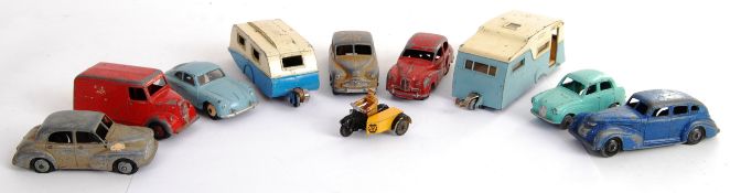 DINKY: A collection of 10x original vintage Dinky diecast models, comprising of: Trojan,