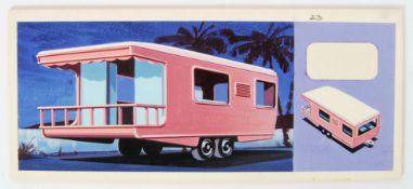 RARE MATCHBOX ARTWORK: A fabulous original piece of box artwork for Matchbox Models Of Yesteryear