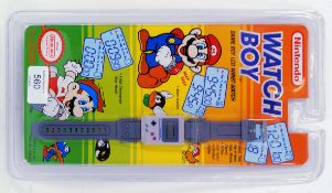 NINTENDO WATCH BOY: A rare vintage Nintendo Watch Boy wrist watch style games console. 1993 issue.