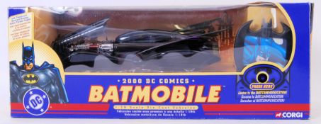 BATMAN: A 2000 DC Comics Corgi made 1:18 scale diecast model Batmobile ' With Batcommunicator '.