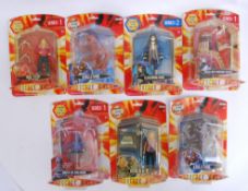 DOCTOR WHO: A collection of 7x Doctor Who carded action figures, all by Character Toys.