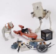STAR WARS: A collection of loose vintage Star Wars toys to include a Scout Walker vehicle (complete