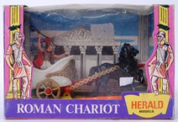 HERALD: An original ex-shop stock Herald ( Britains ) Roman Chariot plastic figure set No.4590.
