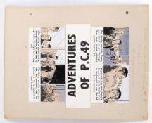 EAGLE ' PC 49 ' ORIGINAL ARTWORK: An original Hulton Press Eagle Comics original artwork board for