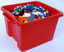 LEGO: A crate of assorted Lego - various bricks and pieces, some minifigure parts etc.