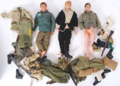 ACTION MAN: A collection of 3x vintage Palitoy made Action Man figures / dolls - along with a