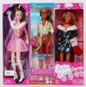 BARBIE: A collection of three special edition Barbie dolls, by Mattel,