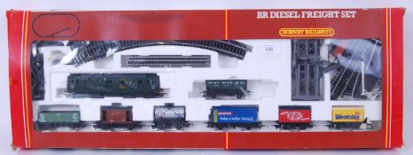HORNBY: A Hornby 00 guage railway train set - R537 BR Diesel Freight Set. Within the original box.