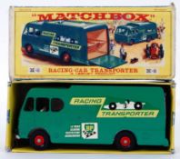 MATCHBOX: An original vintage Matchbox Lesney diecast model Major Pack M-6 Racing Car Transporter.