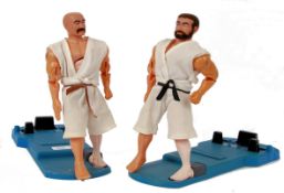KAR-A-A-ATE FIGHTERS: A pair of rare 1970's Aurora Products ' Kar-a-a-ate Men ' fighters.