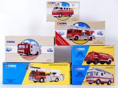 CORGI: A collection of 6x Corgi Classics boxed diecast model Fire Engines.