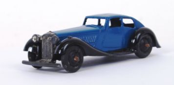 DINKY: An original vintage early Dinky toys pre-war saloon car - 36D Rover. Original blue paint.
