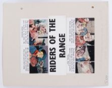 EAGLE 'RIDERS OF THE RANGE' ORIGINAL ARTWORK: An original Hulton Press Eagle Comics original