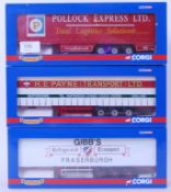 CORGI HAULIERS: A collection of 3x Corgi diecast Hauliers Of Renown lorry trailers - all mint,