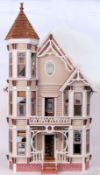SAN FRANCISCO DOLLS HOUSE: A beautiful 20th century San Francisco style wooden dolls house.