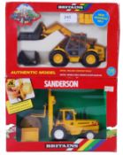 BRITAINS: Two original Britains diecast models - 9460 JCB and 9513. Both within the original boxes.