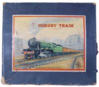 HORNBY 0 GAUGE: An original vintage Hornby clockwork 0 gauge 201 Tank Goods Set.