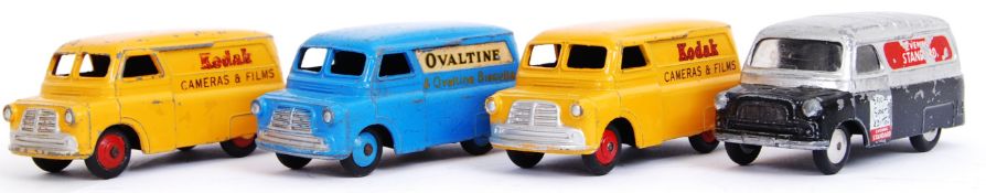 CORGI & DINKY BEDFORDS: A collection of 4x vintage diecast model Bedford van's - by Corgi & Dinky.