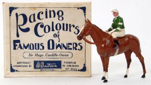 BRITAINS RACING COLOURS: A rare Britains made lead ' Racing Colours Of Famous Owners ' ' Sir Hugo