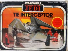STAR WARS: An original vintage Star Wars Tie Interceptor action figure vehicle.