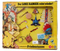 MARX LONE RANGER: A rare ex-shop stock German released Marx ' The Lone Ranger ' accessory set '
