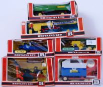 BRITAINS: A collection of 5x Britains Farm diecast models - 9566, 9542, 9563, 9539, 9564 and 9558.