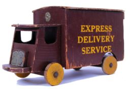GWR EXPRESS DELIVERY: A charming vintage c1940's GWR made ' Express Delivery Service ' wagon truck.
