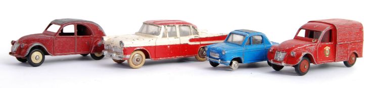 FRENCH DINKY: A collection of 4x original vintage Made In France Dinky diecast models - comprising