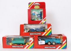 BRITAINS: A collection of 4x Britains Farm Implements diecast models - 9559, 9557, 9533 and another.