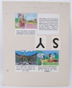 TV COMIC ORIGINAL ARTWORK: A rare original c1952 Hulton Press ' Muffin The Mule ' artwork from TV