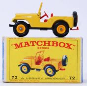 MATCHBOX LESNEY: An original vintage Matchbox Lesney diecast model No. 72 Jeep.