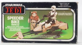 STAR WARS: A vintage Star Wars Palitoy made Speeder Bike vehicle. Within the original box.